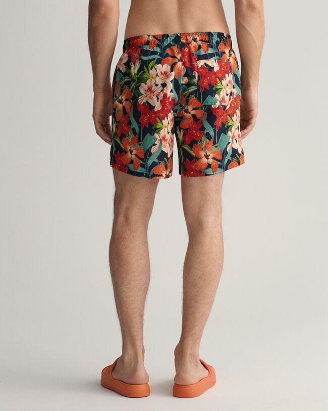 Classic Fit Badeshorts mit floralem Print