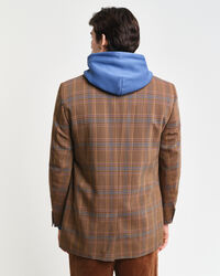 Relaxed Fit Woll Sakko mit Karomuster