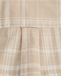 Regular Fit Baumwoll Leinen Kurzarmhemd mit Karomuster