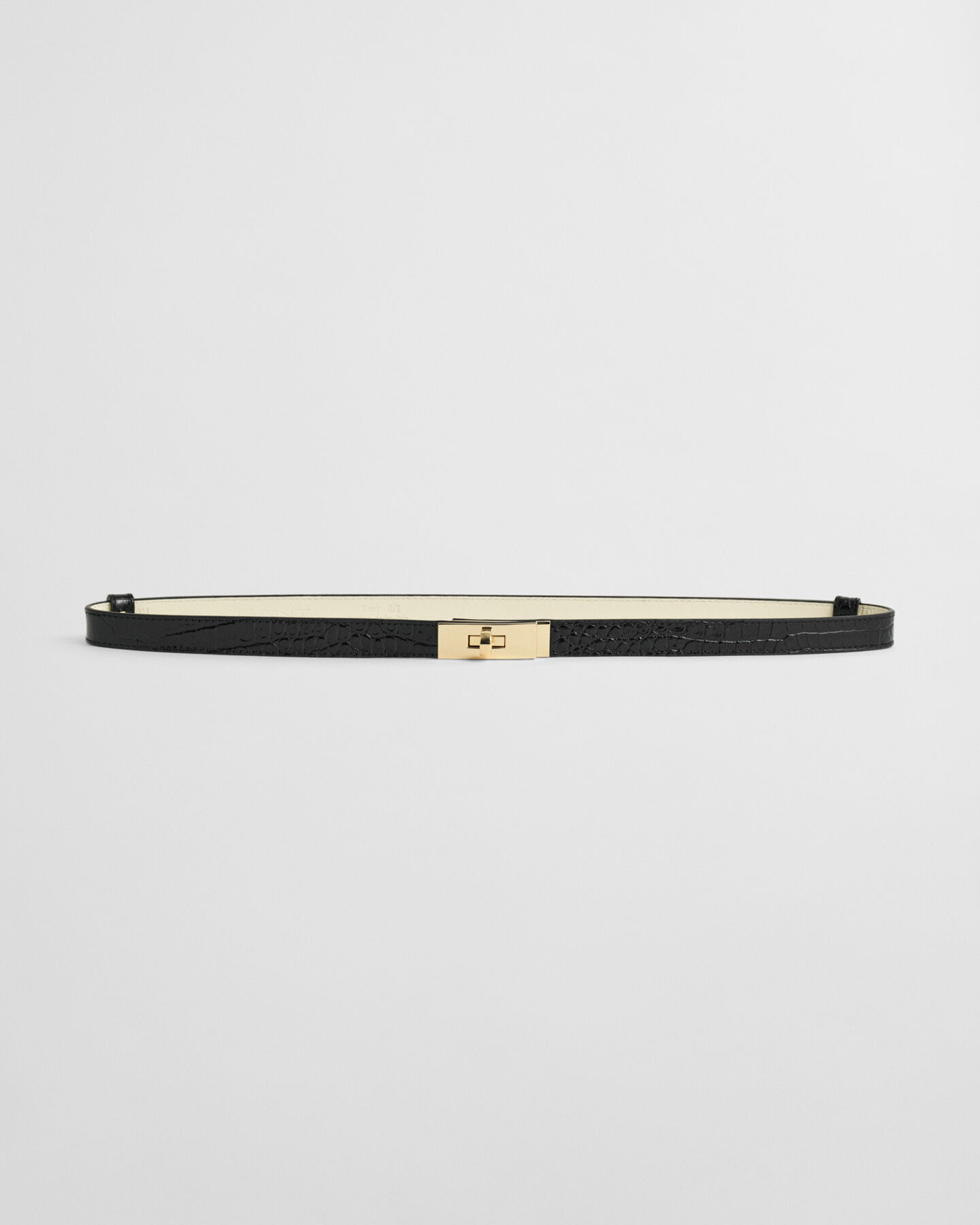 Gürtel mit Drehverschluss in Kroko-Optik