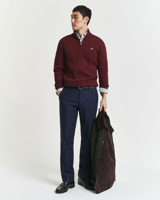 Zopfstrick Troyer aus Baumwolle