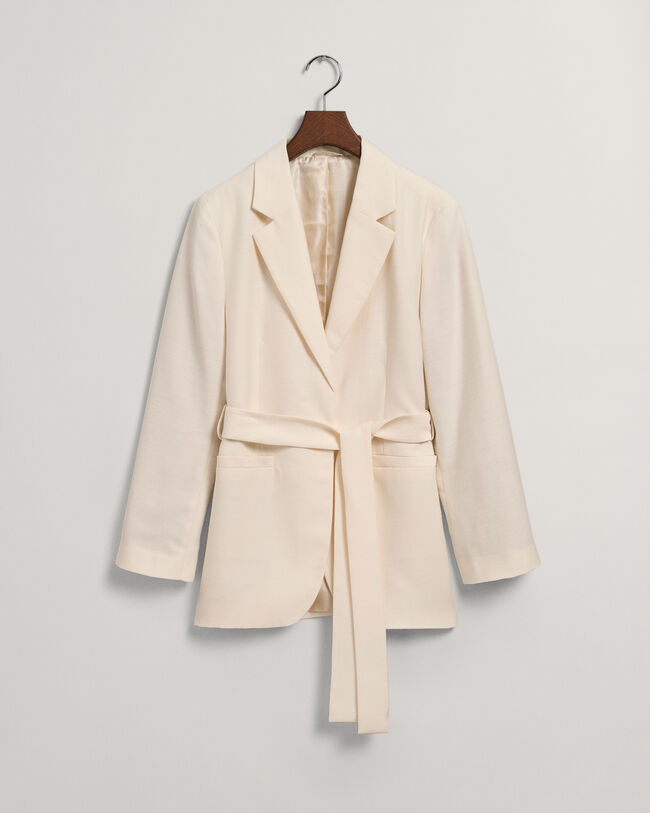 Regular Fit Fluid Blazer mit G&uuml;rtel