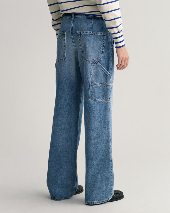 Cargo Jeans mit weitem Bein