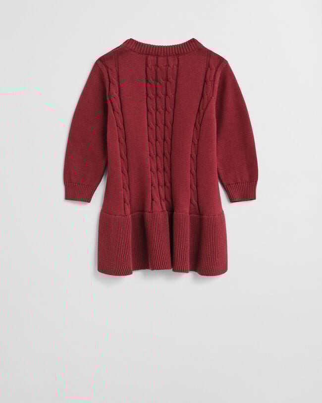 Baby Girls Zopfstrick Kleid aus Baumwolle