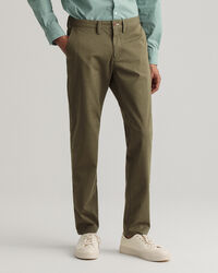 Hallden Slim Fit Twill Chinohose