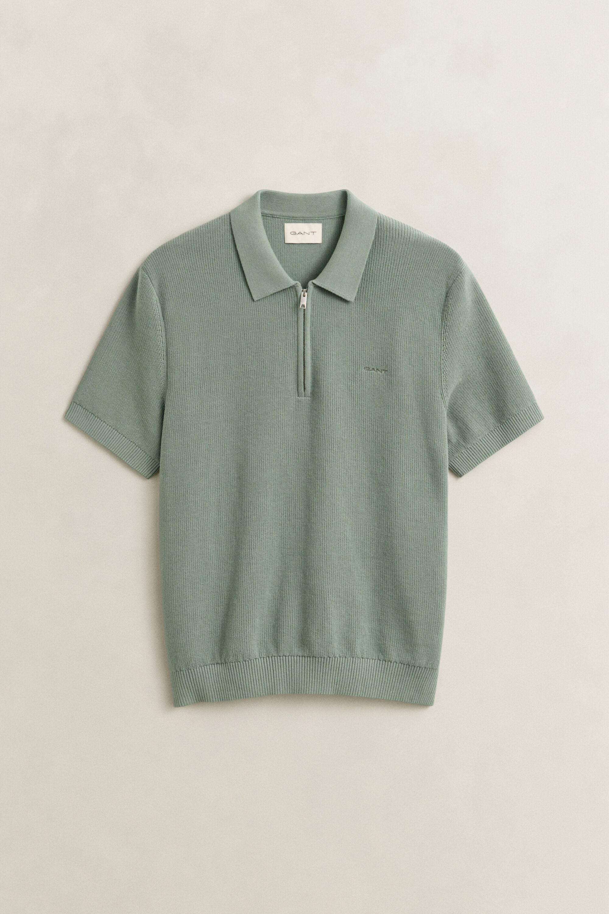 Gerippter Polopullover aus Baumwolle