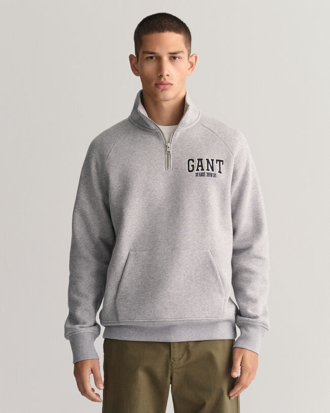 GANT Arch Graphic Sweatshirt mit Rei&szlig;verschlusskragen