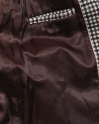 Karierter Kurzmantel aus Wollmischung