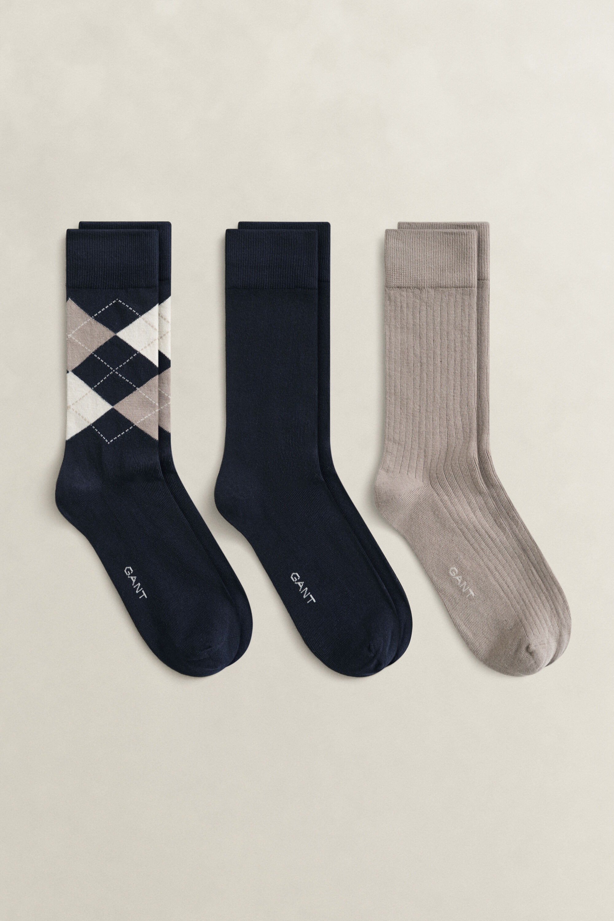 3er-Pack Argyle Socken