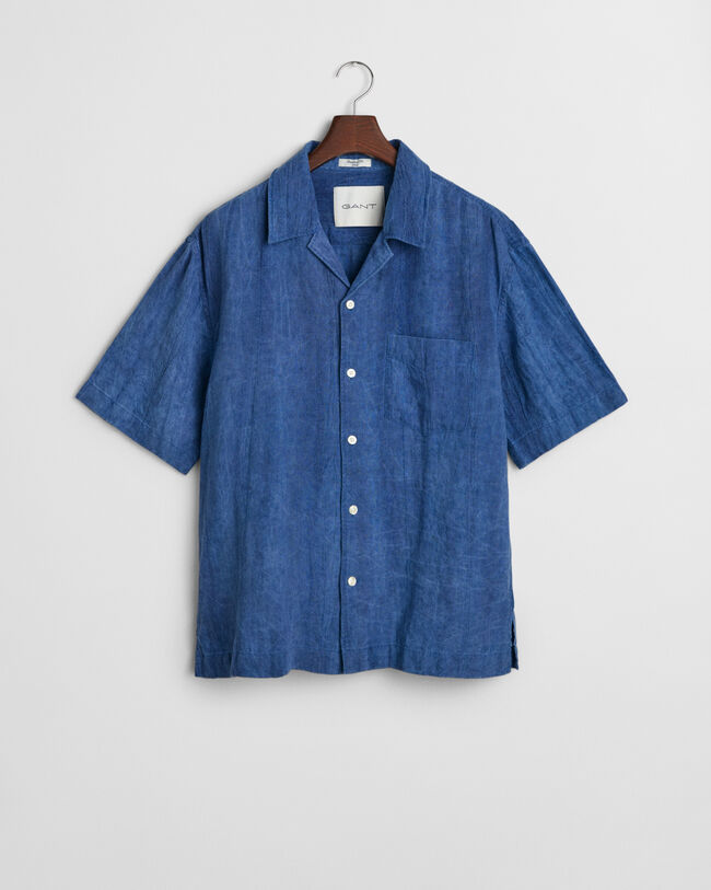 Relaxed Fit Resort Kurzarmhemd aus Leinen