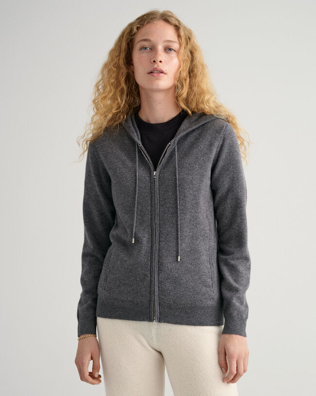 Sweatjacke aus Super Fine Lambswool