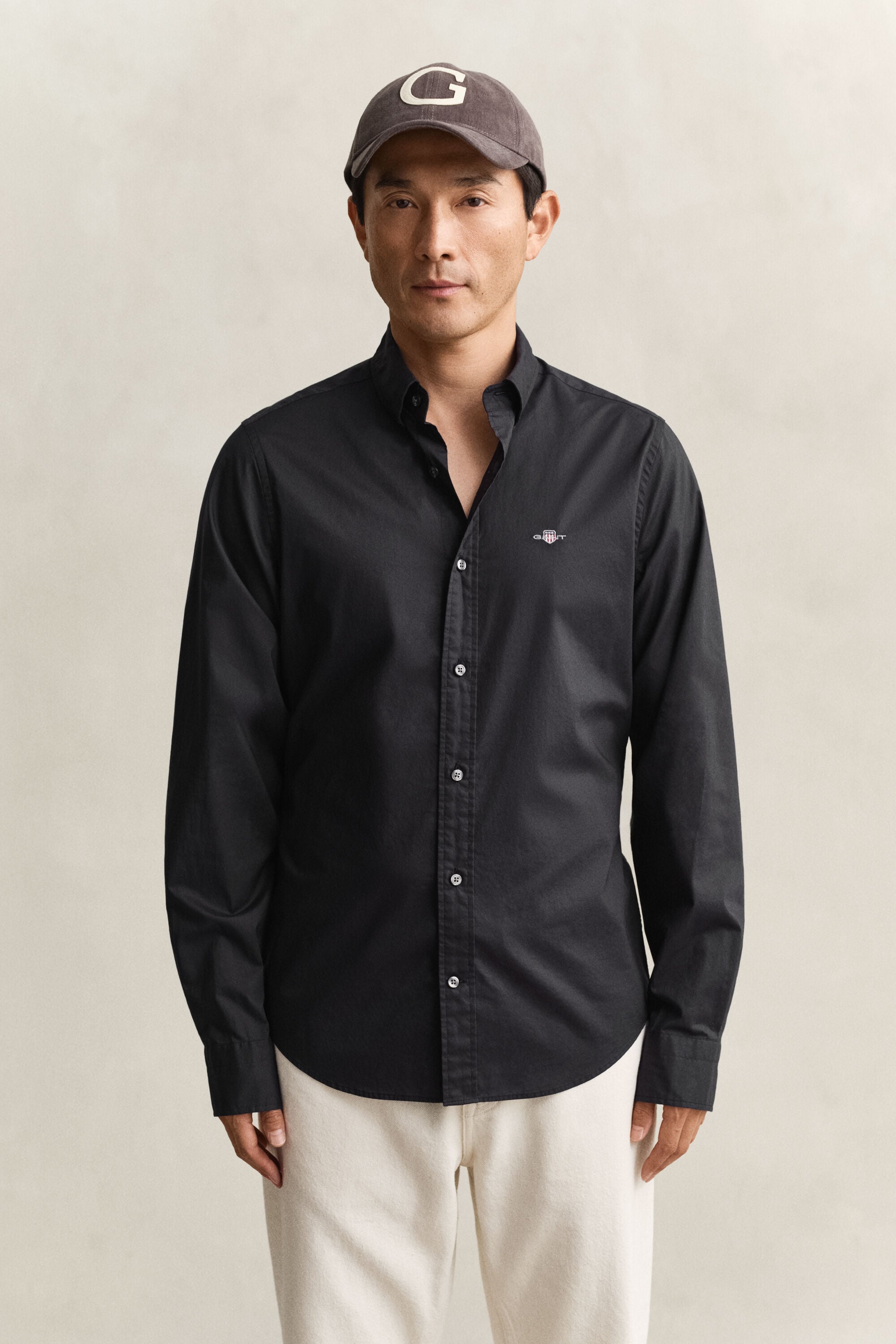 Slim Fit Classic Popeline Hemd