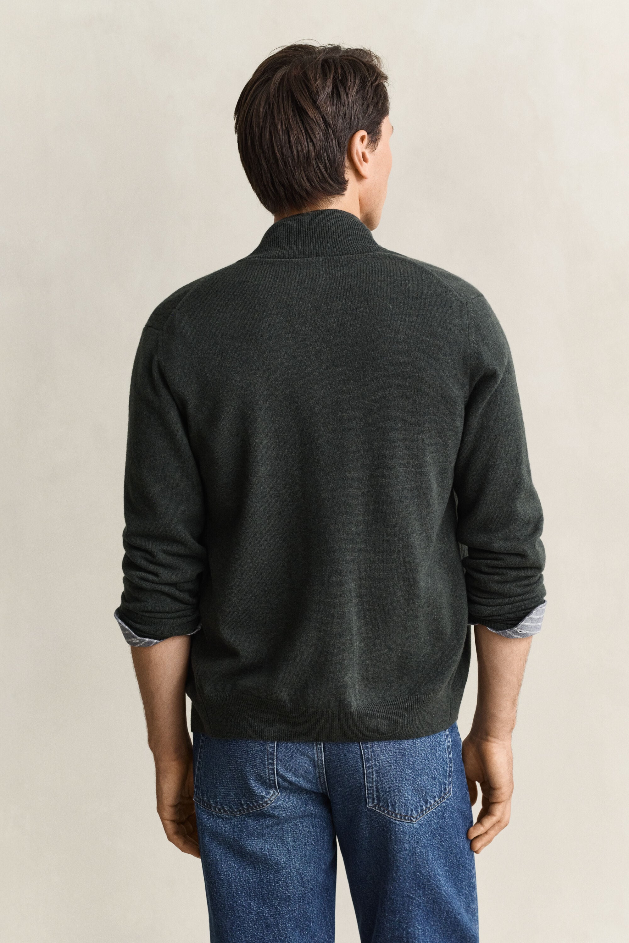 Strickjacke aus Lambswool mit Reißverschluss