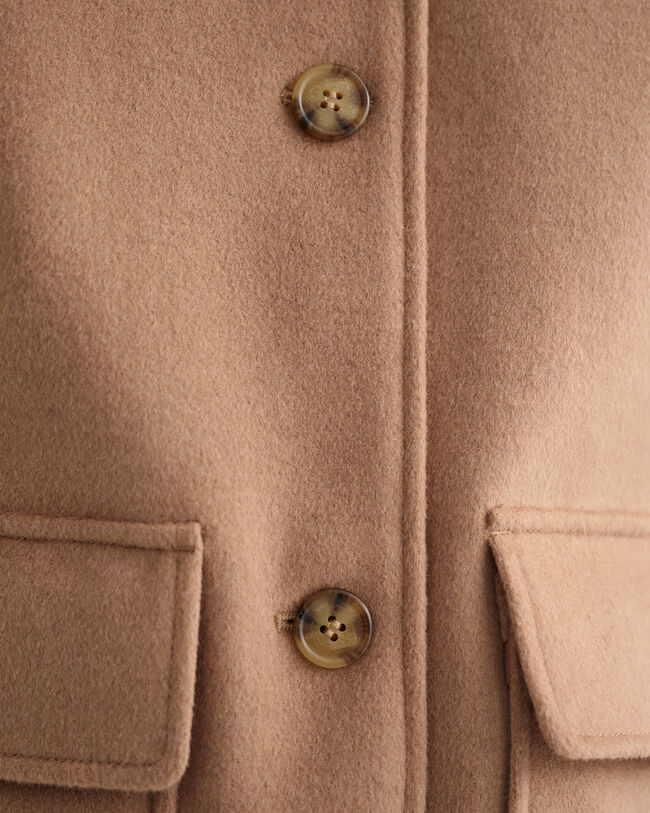 Cropped Jacke aus Wollmischung