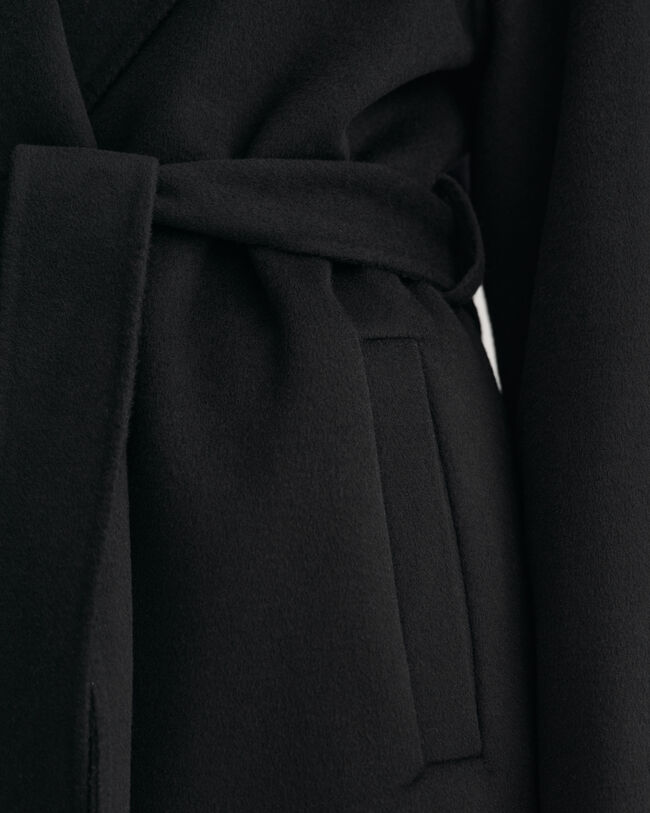 Handgen&auml;hter Mantel mit G&uuml;rtel