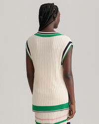 Gestreifte Rippstrickweste