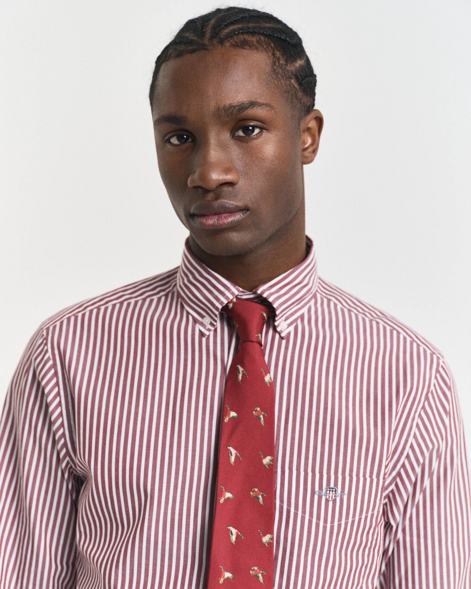 Classic Popeline-Hemd mit Streifen