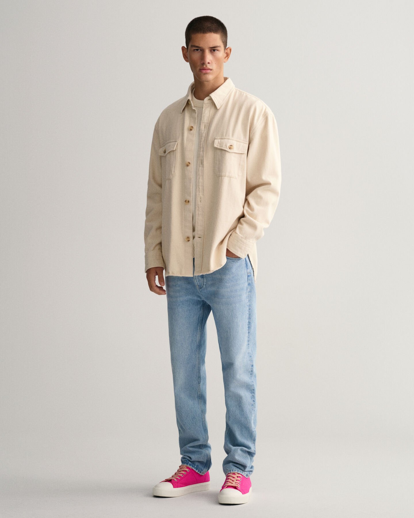 Rundhalspullover aus Supima Baumwolle