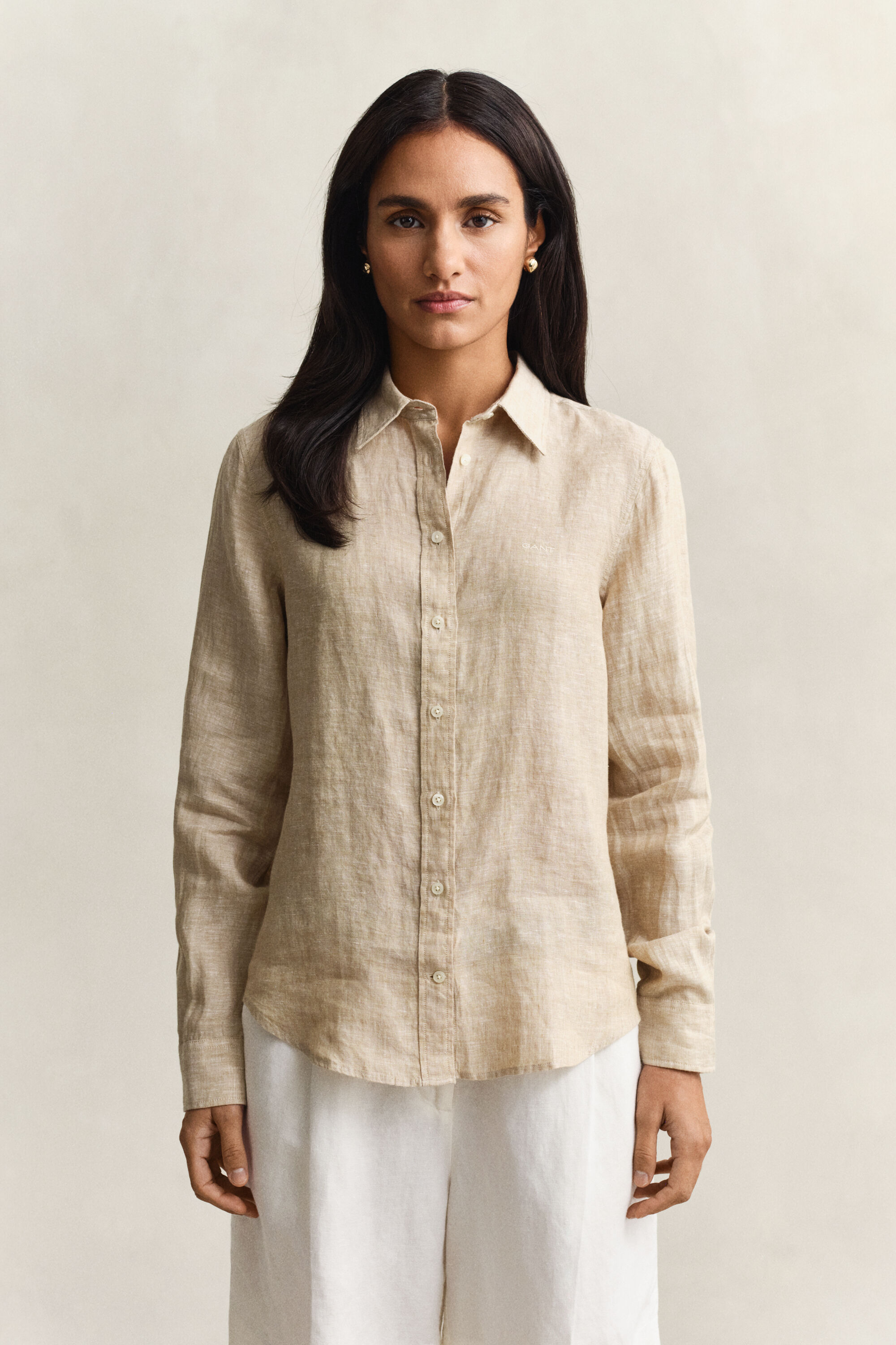 Regular Fit Leinen Bluse