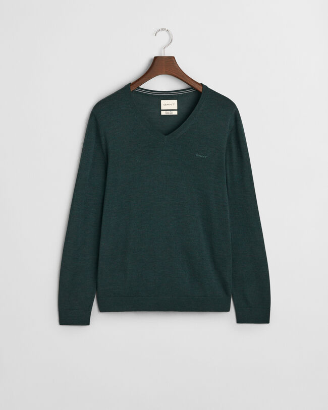 V-Neck Pullover aus extra feiner Merinowolle