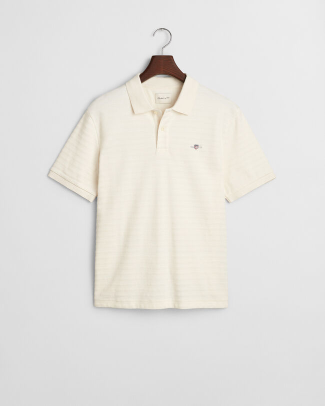 Strukturiertes Poloshirt mit Streifen