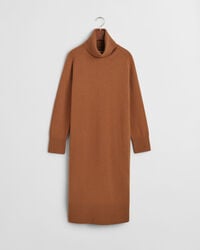 Herringbone Detail Rollkragenkleid