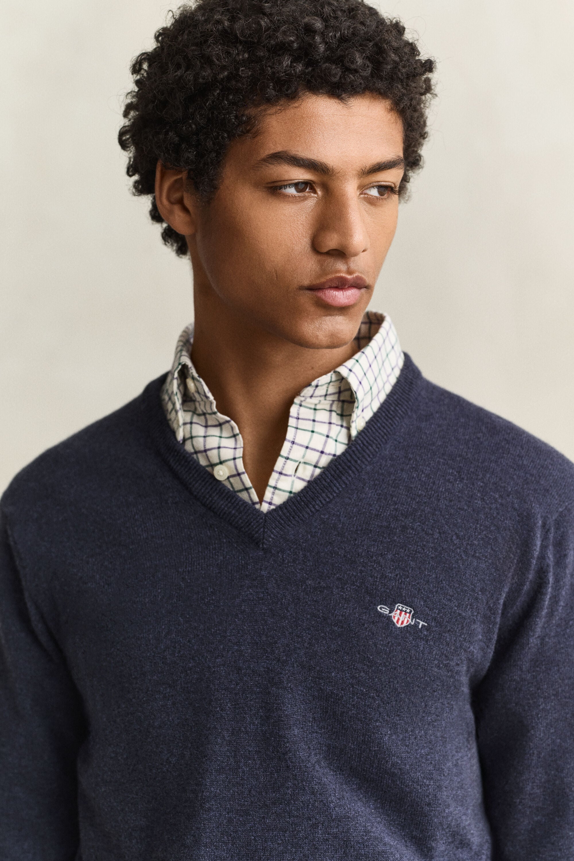 V-Neck Pullover aus Lambswool