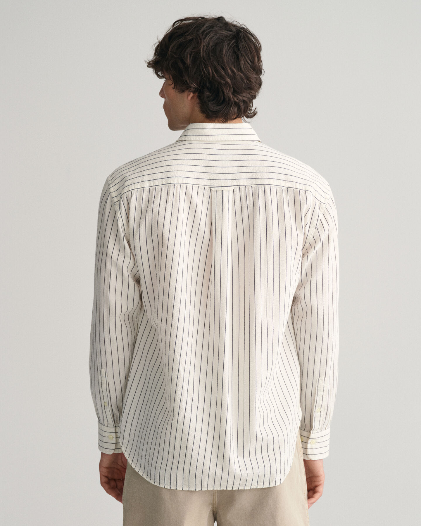 Relaxed Fit Pinstriped Seersucker Hemd