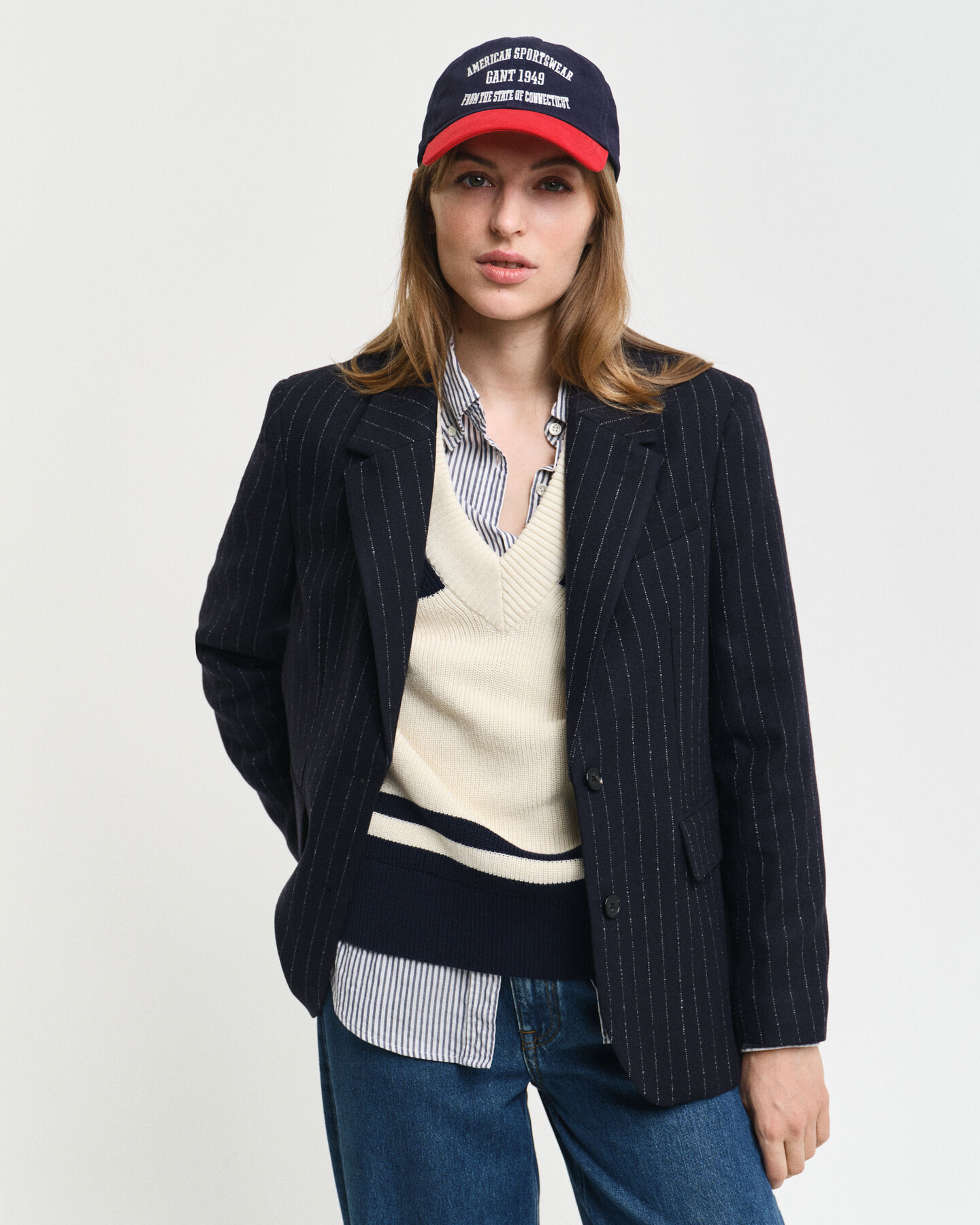 Regular Fit Pinstripe Blazer