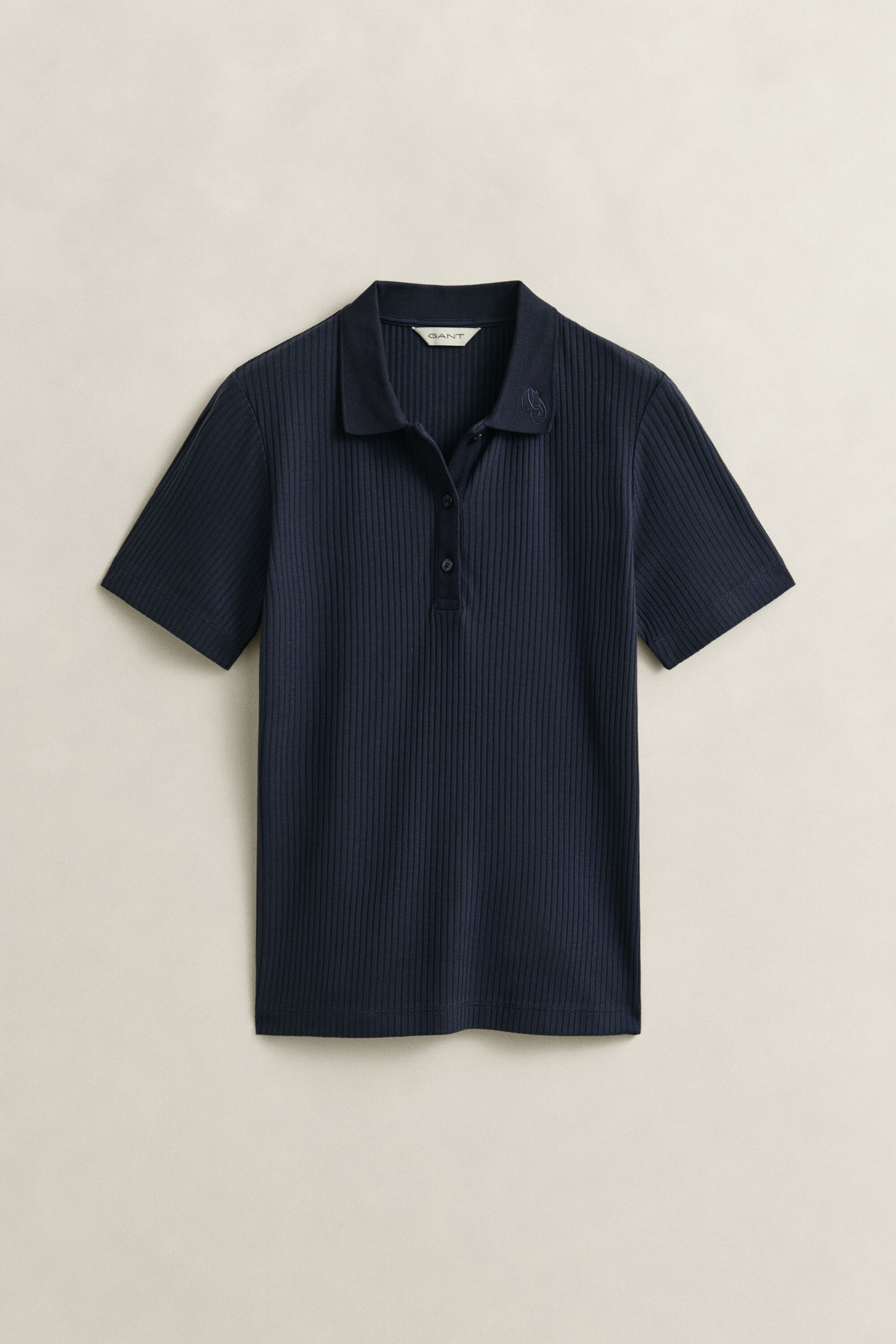 Geripptes Poloshirt