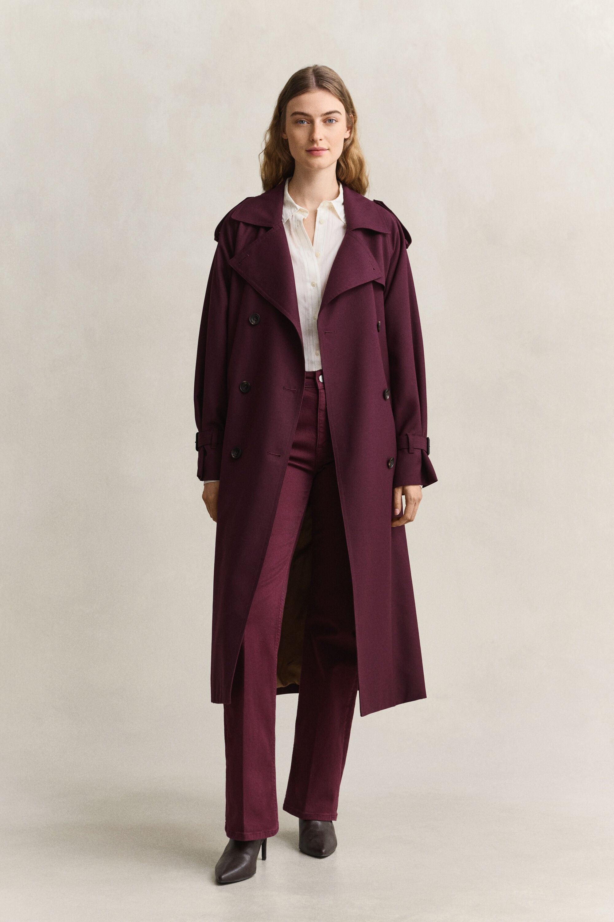 Trenchcoat aus Wollgemisch