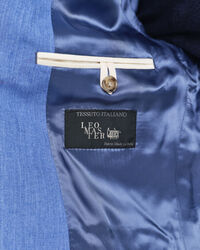 Slim Fit Baumwoll Leinen Anzugsakko