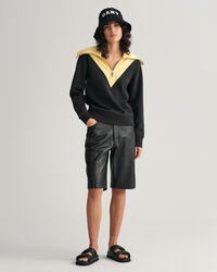 Sweatshirt mit halblangem Rei&szlig;verschluss im Blockfarbendesign