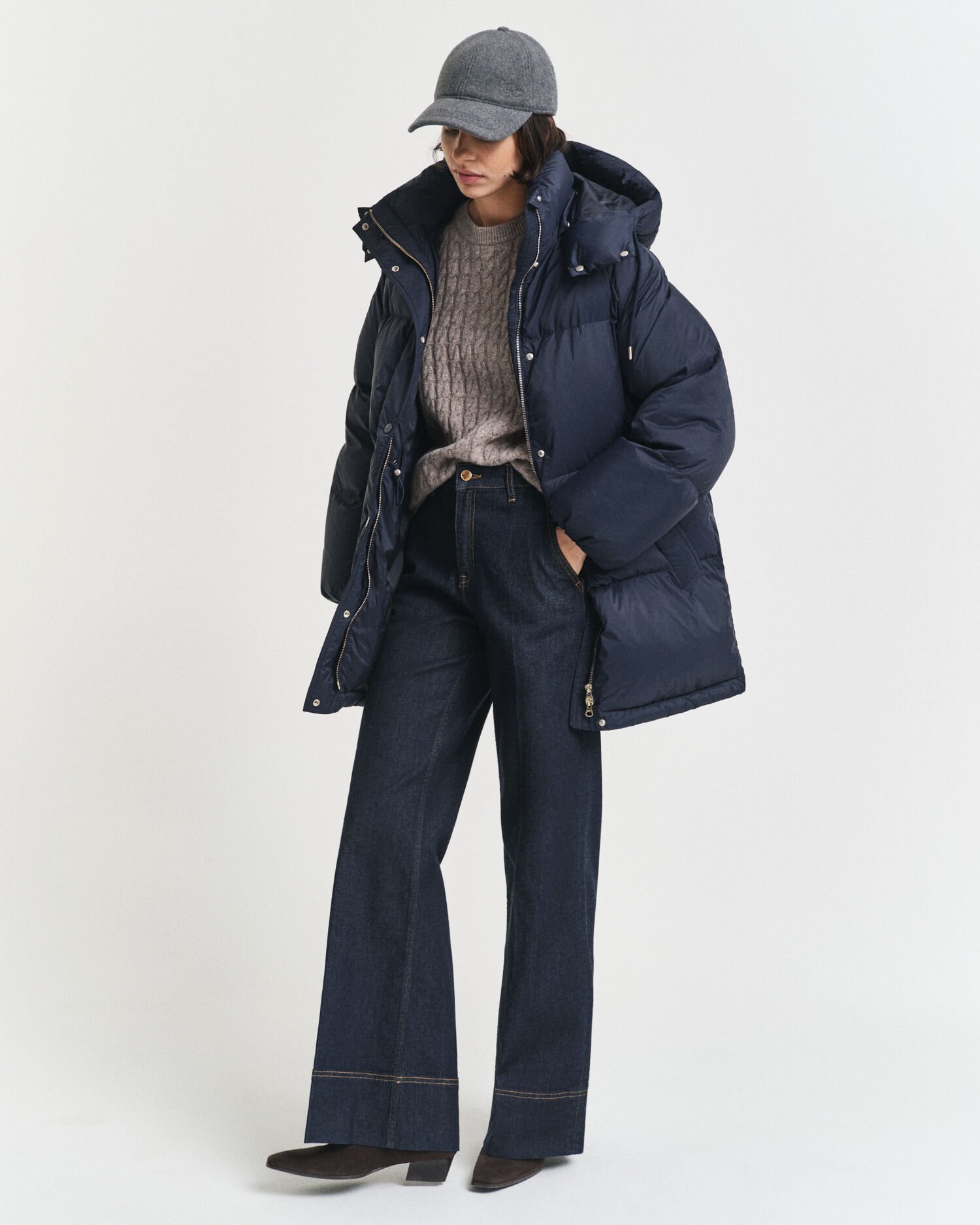 Mittellange Daunenjacke