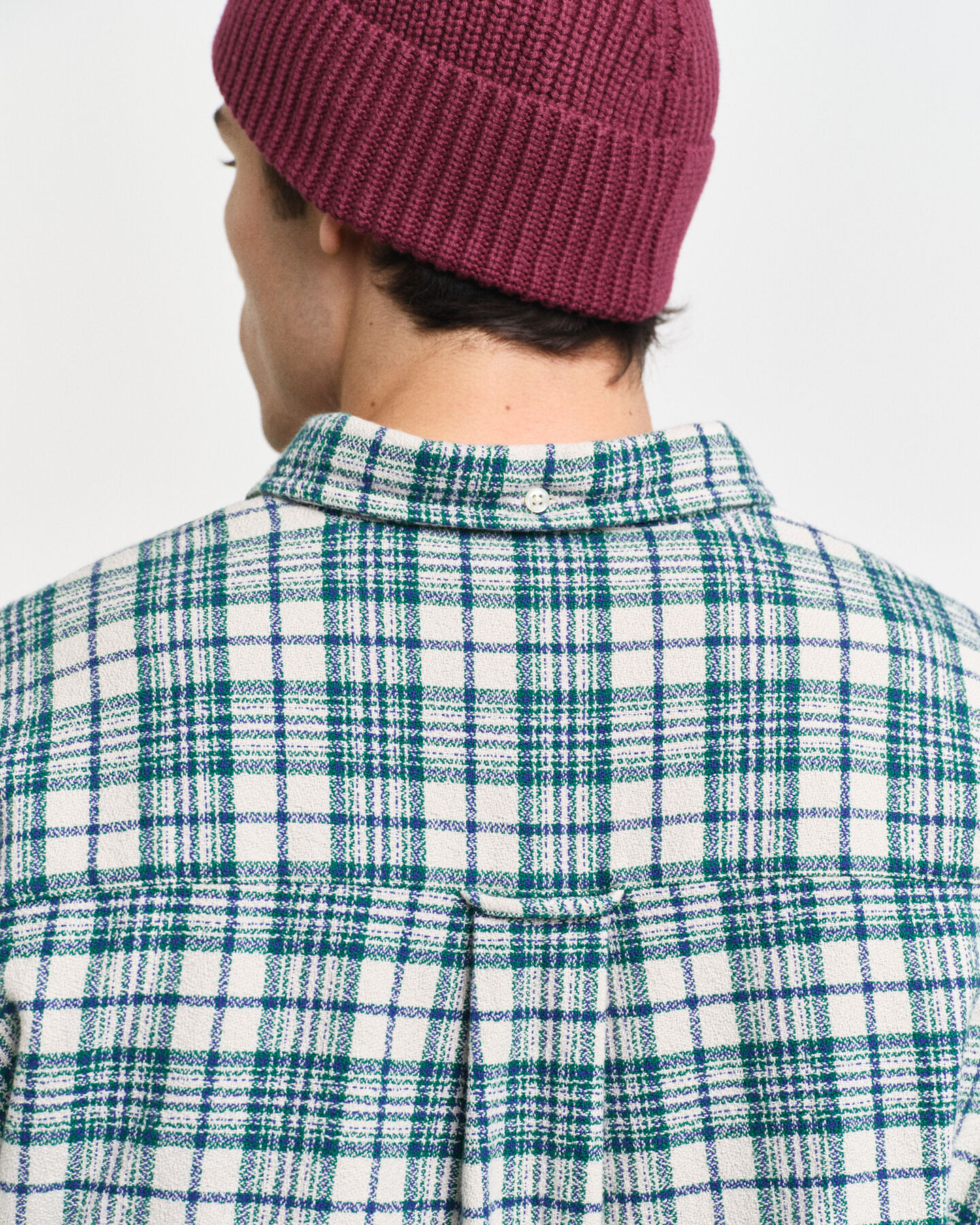 Strukturiertes Oversized Karohemd