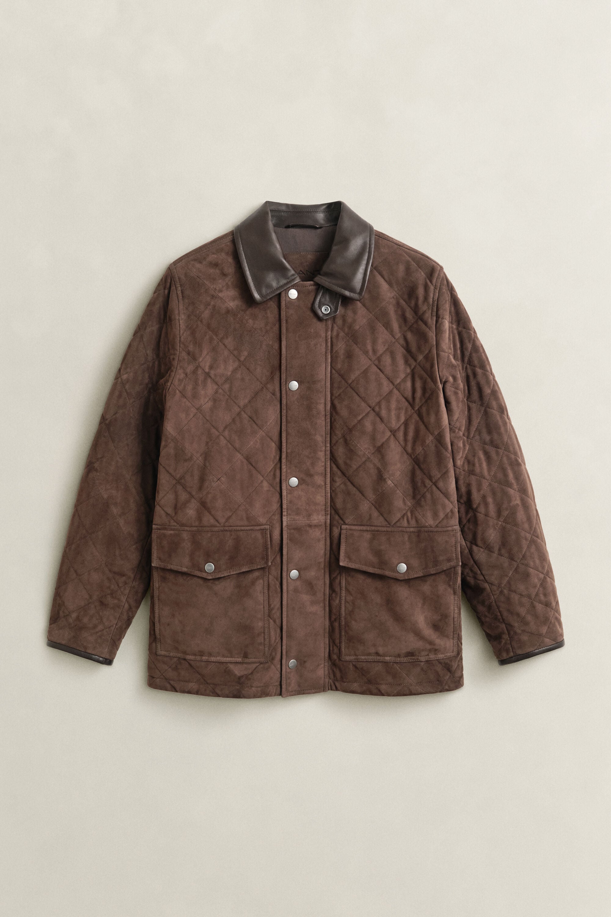 Gesteppte Jacke aus Veloursleder