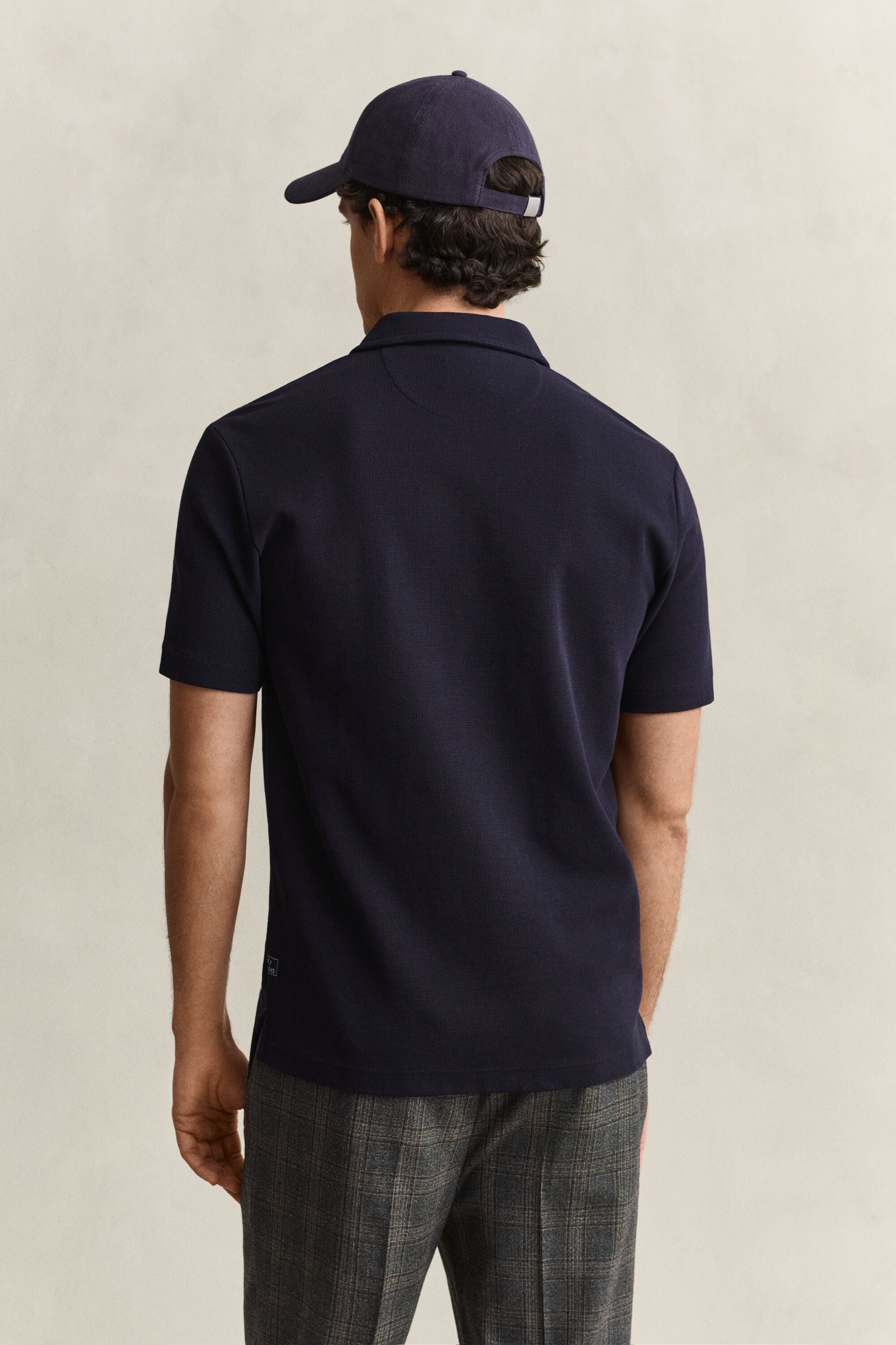 Poloshirt mit Waffelstruktur
