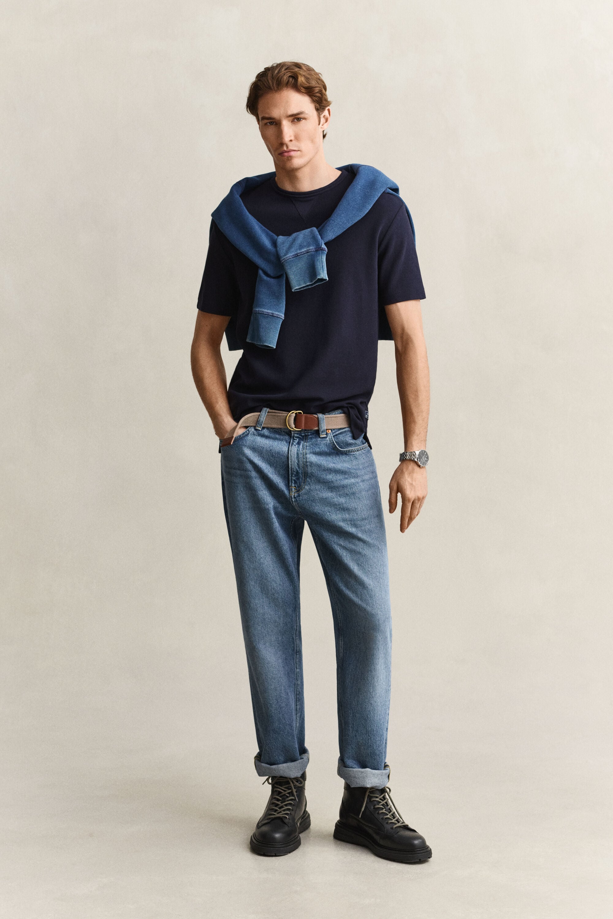 Strukturiertes T-Shirt