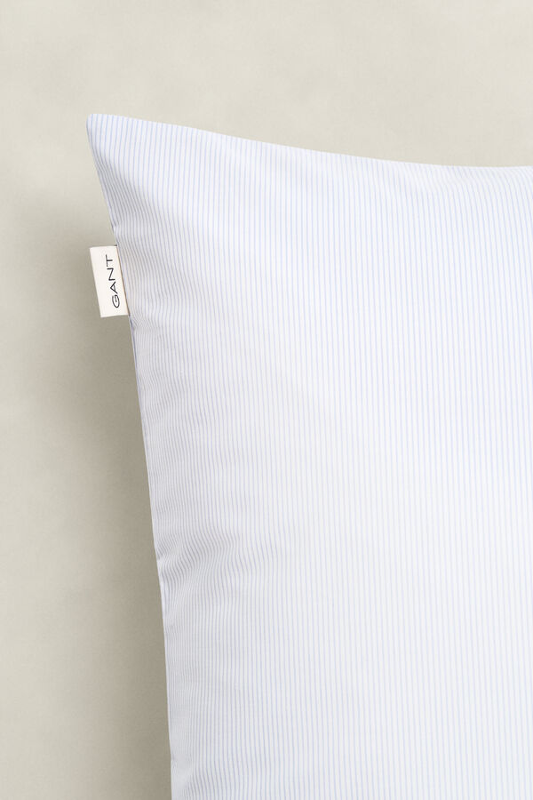 Gestreifter Kopfkissenbezug aus Baumwollpopeline — LIGHT BLUE