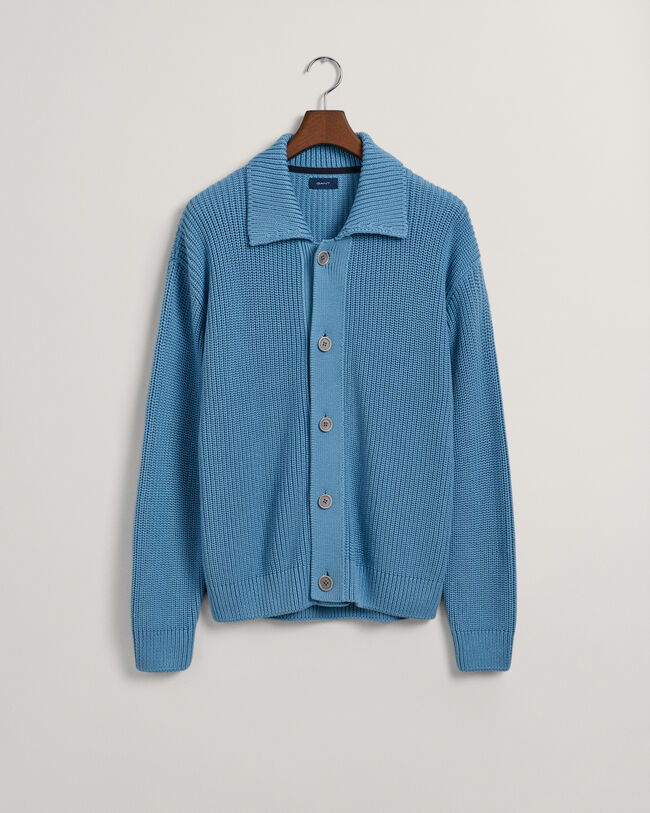 Gerippte Strickjacke