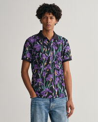 Iris Piqu&eacute; Poloshirt mit Print