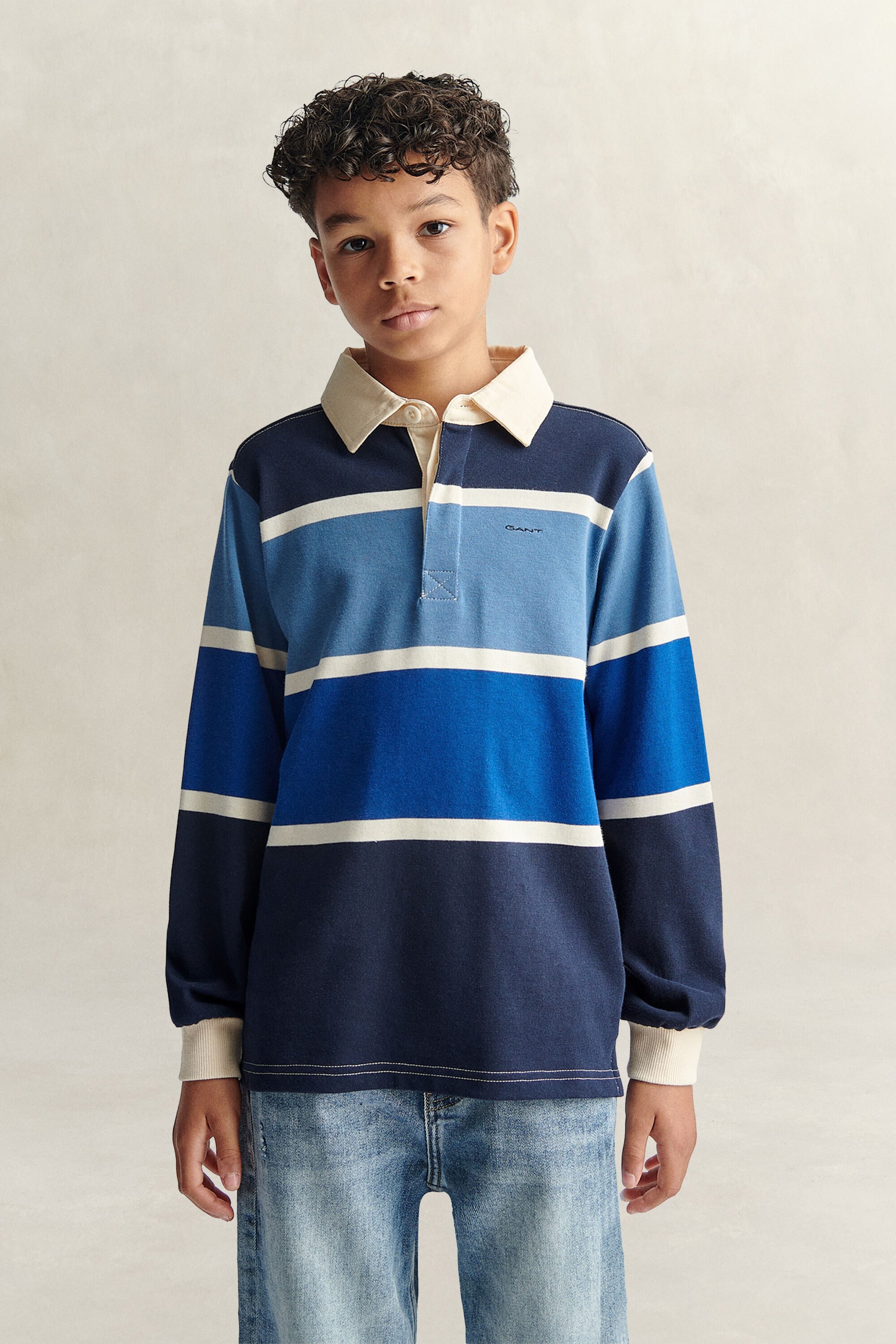 Teen Boys Graphic Rugger mit Streifen
