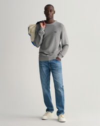 Rundhalspullover mit dezenter Struktur