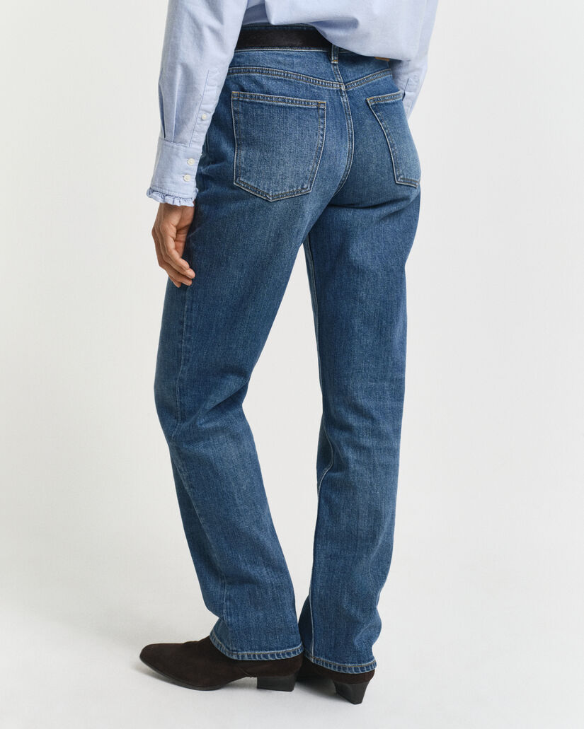 Stretch-Jeans mit geradem Bein