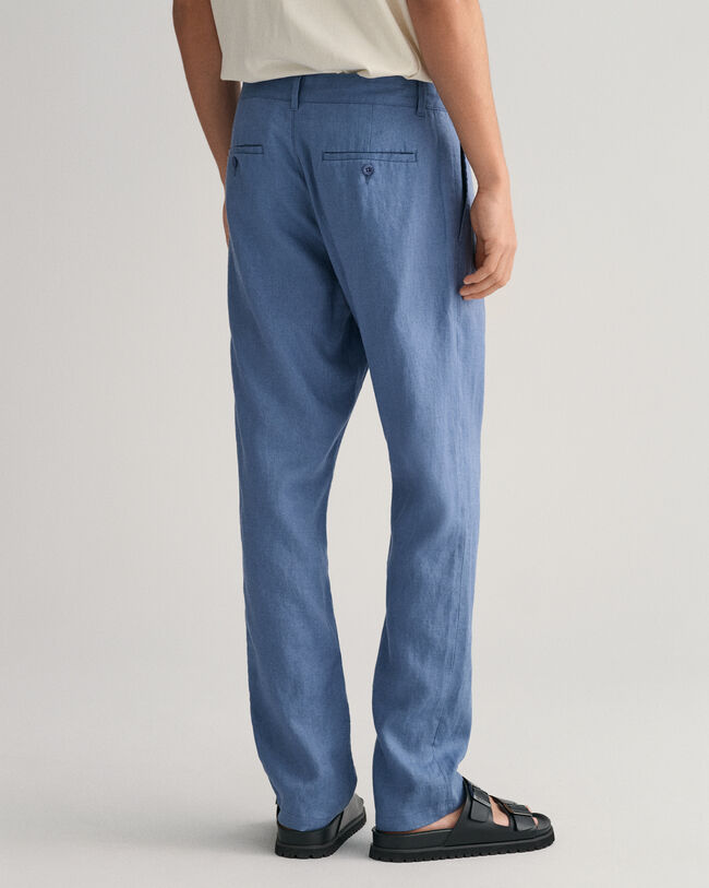 Relaxed Fit Leinen Kordelzughose