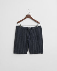 Regular Fit Pinstripe Leinen Shorts