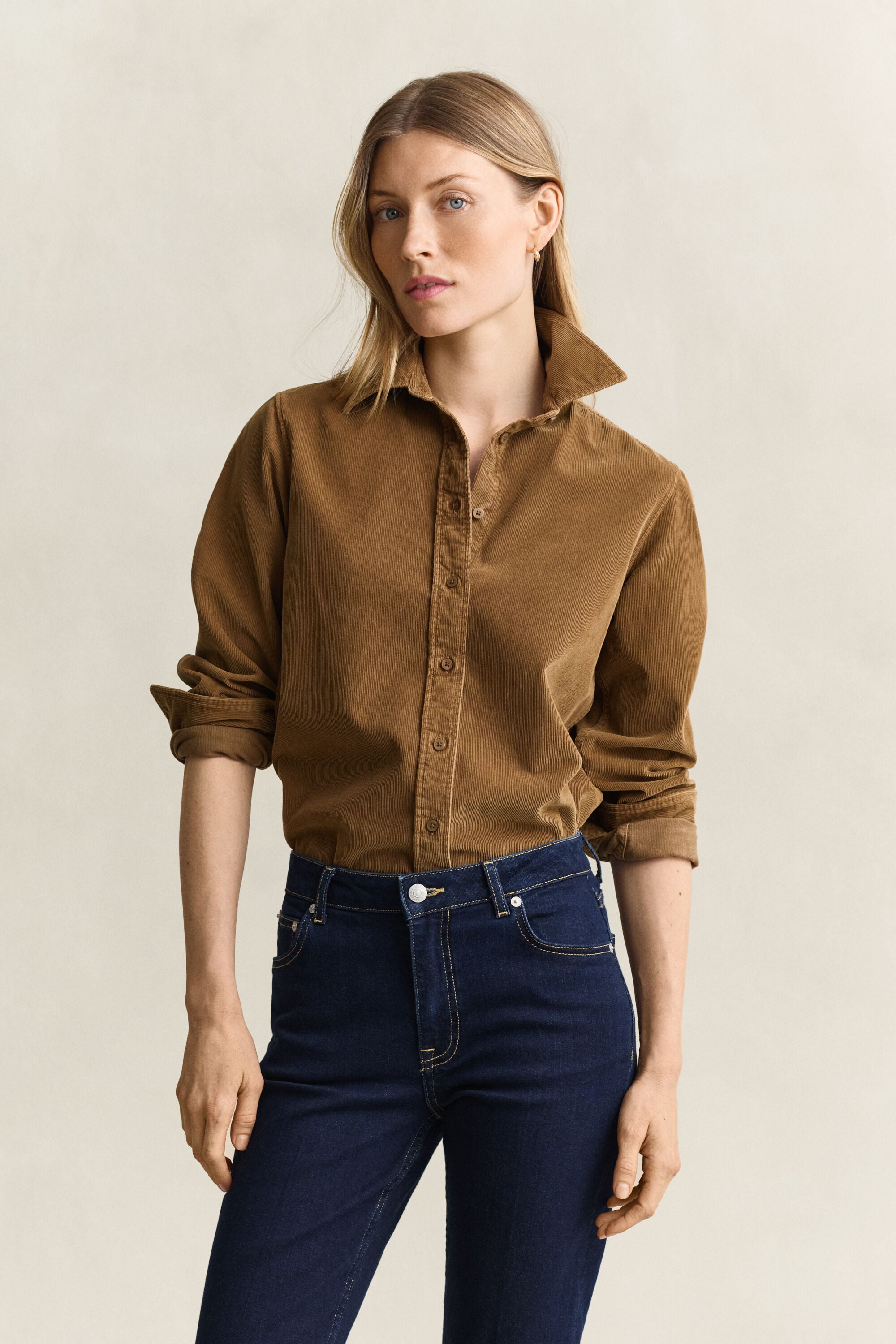 Regular Fit Cordhemd