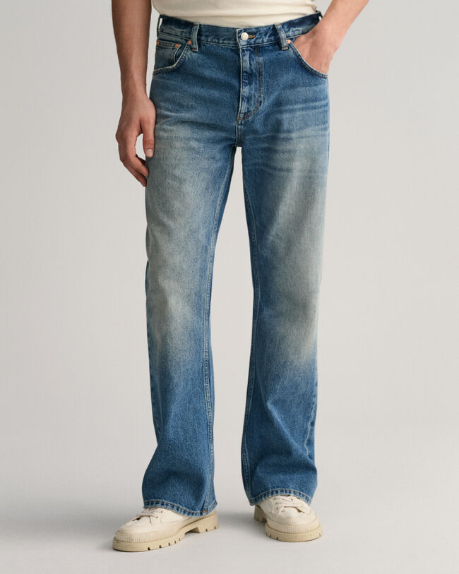 Bootcut Jeans mit Vintage-Waschung