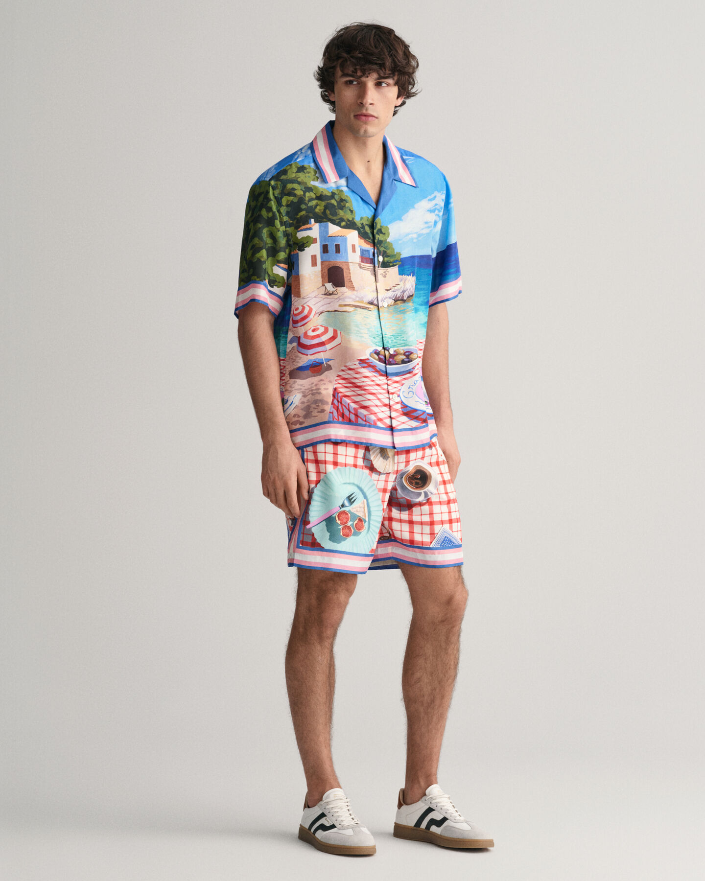 Seiden-Shorts mit Print