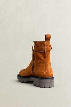 Kelliin Stiefel aus Veloursleder — COGNAC BROWN 3